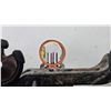 Image 6 : Bear archery compound RH bow with sight, arrow rest, counter weight, 4 hunting arrows, 7 target arro