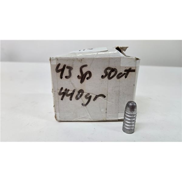 Box of 50 43sp 440gr lead bullets