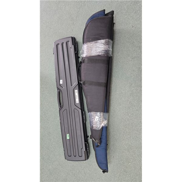 4 soft rifle cases and a hard rifle case ranging for 40"-50"