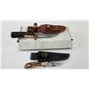 Image 1 : 2 Schrade Ducks Unlimited knives including a 162DO with leather sheath, and a 172UH hunting knife wi