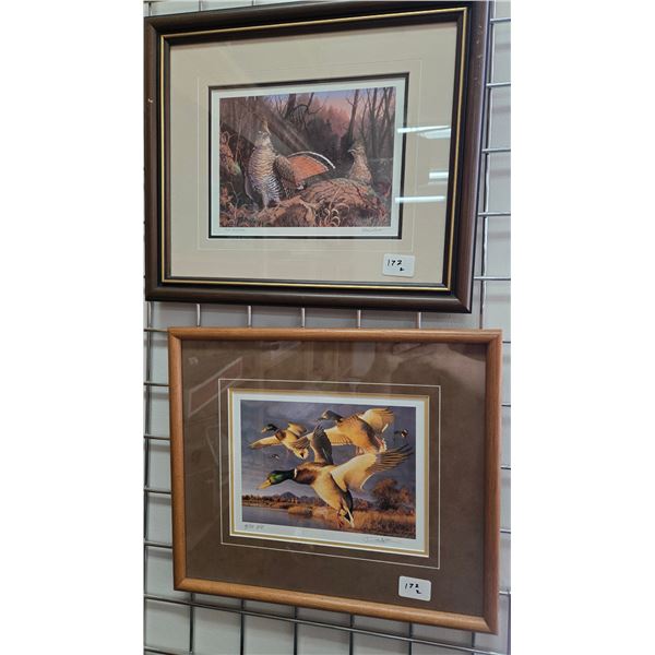 2 framed limited edition prints including a Robert Steiner "Malards", 4/30 and a Kenneth Catlett 27/