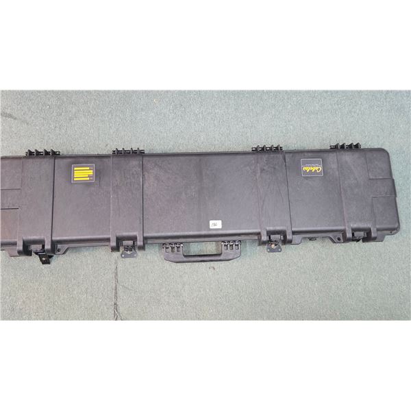 Cabela's heavy duty foam lined hard rifle case with 4 large heavy duty clasps, measures 53" x 12-1/2