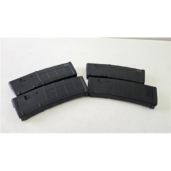 4 Magpul PMag 30 Mags pinned at 10 rounds