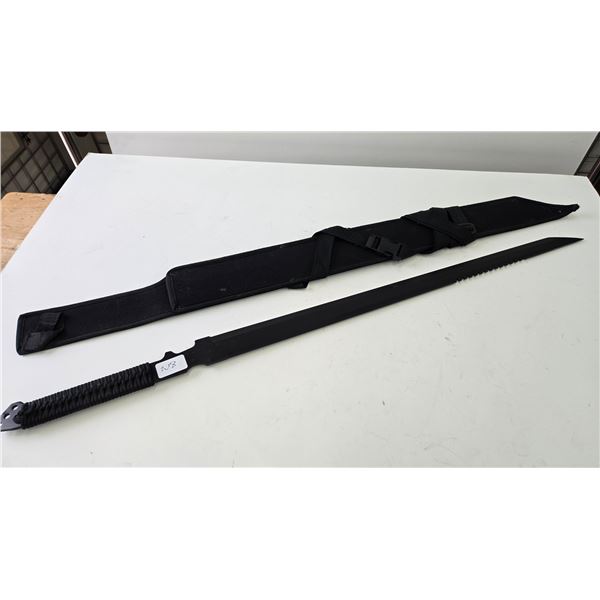 Large 36" machete with 24" blade and webbed sheath