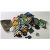 Image 1 : Selection of Canadian military badges, pins, and stickers plus European stickers