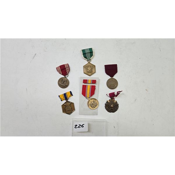 6 military medals including US Army Good Conduct medal, US Army Commendation medal, US Air Force Com