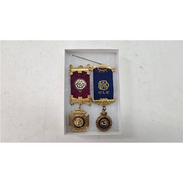 Two 1947 medals including Enamel Masonic Jewel medal Buffaloes RAOB GLE Victory Lodge No 2980 and th