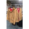 Image 1 : Mens medium vintage Woods Goose brand hooded hunting jacket and a vintage Ruff-Hewn shooting vest si
