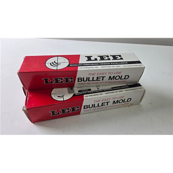 3 Lee bullet molds including .309 cal double mold, 452 cal double mold, and a .459 single mold