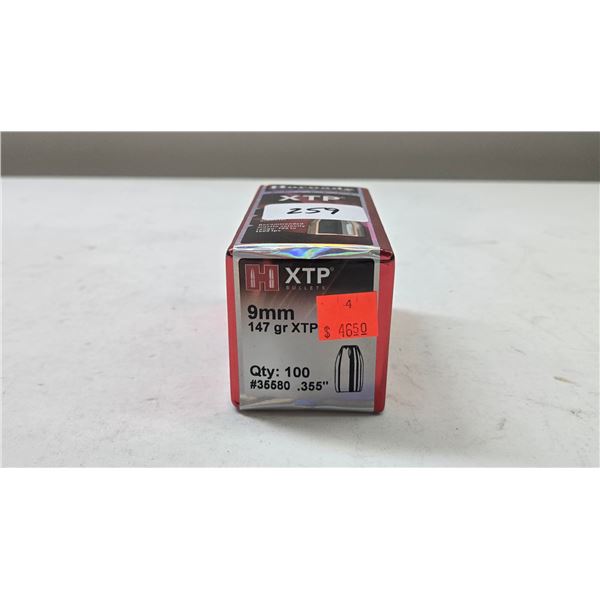 1 Full 100 count Hornady XTP 9mm 147gr