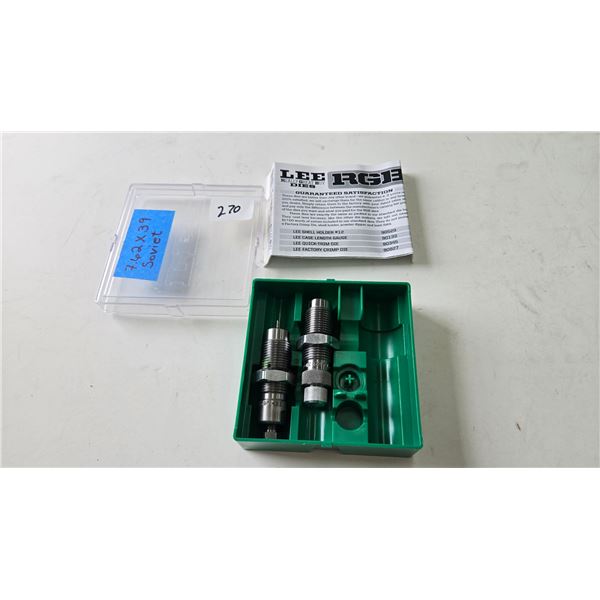 1 Lee die set 7.62x39 Russian