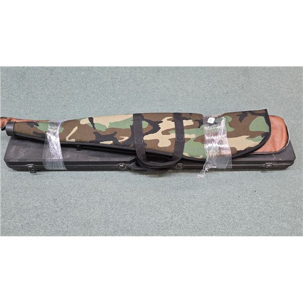 1 Foam lined hard rifle case and 2 soft cases