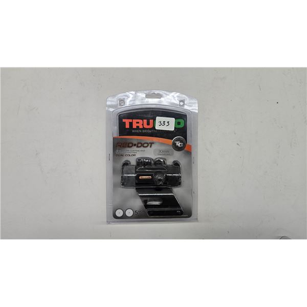 TruGlow red dot gun sight with saddle style mount
