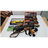 Image 1 : Three vintage cleaning kits (two appear complete), leather and webbed rifle slings, leather ammo pou