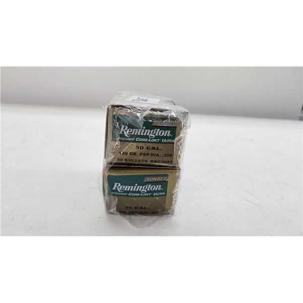 Two full 50 count boxes Remington .30 cal 180 gr PSP