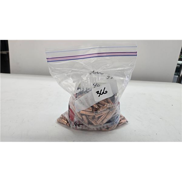 Selection of .30 cal bullets including one full 100 count box Hornady 150 gr sp interlock, 40 count 