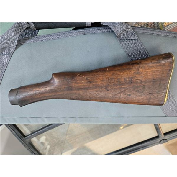 One soft rifle case and an Enfield No. MKI stock