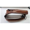 Image 1 : Beaver Mountain Works 41" leather belt w/ short rifle scabbard, Henry Big Boy .357 mag Winchester sh