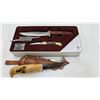 Image 2 : Collectible knives including Winchester .30-30 commemorative knife set, small hunting knife w/ carve