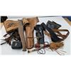 Image 1 : Selection of leather belts, holsters, slings and a Fenwick 2 piece Elite tec fly rod w/ case