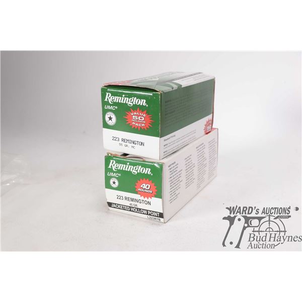 One full 40 count box and a full 50 count box Remington .223 rem 45 gr jacketed HP and one box 55 gr