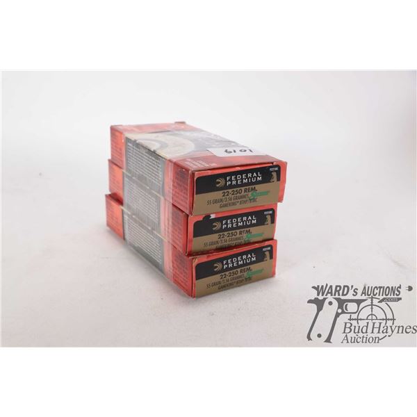 Three full 20 count boxes Federal V Shok 2-250 55 gr BTHP