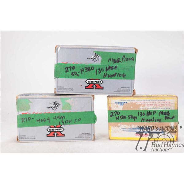 Bag containing 60 count of .270 win reloads