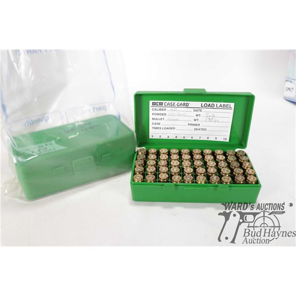 Full 50 count pack of .40 S&W reloads and a 40 count box of .44 rem mag rifle reloads