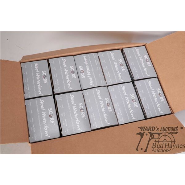 Ten full 25 count boxes of Score Steel water fowl 12 ga 3" BB