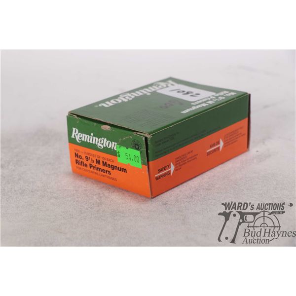 One partial 600 count box Remington No. 9 1/2 magnum rifle primers