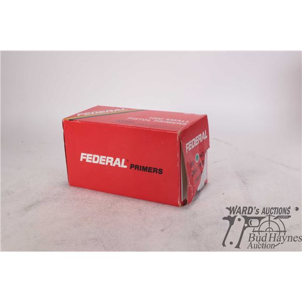 One full 1000 count box Federal small pistol primers #100