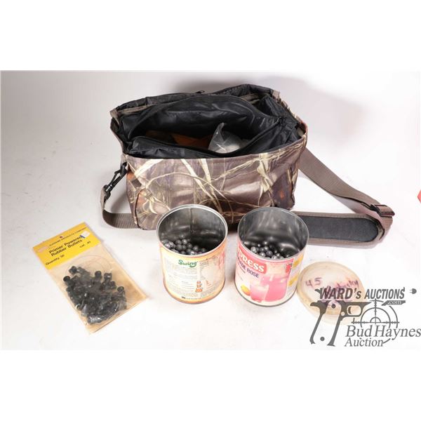 Approx. 1000 percussion caps, .45 cal lead bullets, wads, cleaning tools, tampers, cap tool, etc