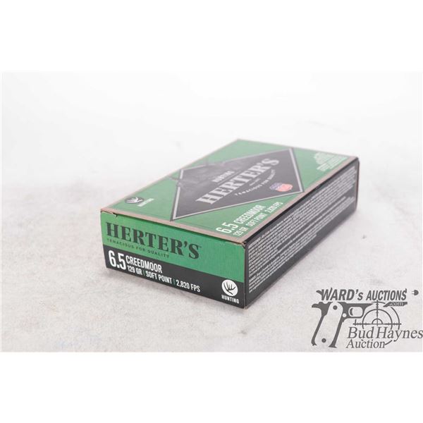 One full 20 count box Herter's 6.5 creedmoor 129 gr soft point