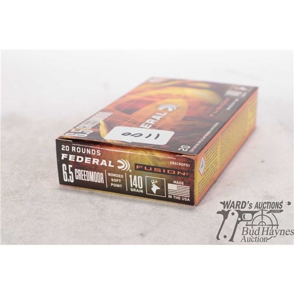 One full 20 count box Federal Fusion 6.5 creedmoor 140 gr bonded soft point