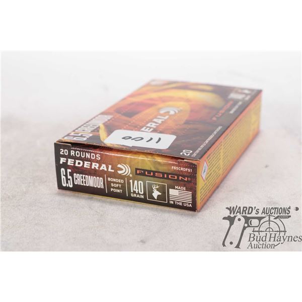 One full 20 count box Federal Fusion 6.5 creedmoor 140 gr bonded soft point