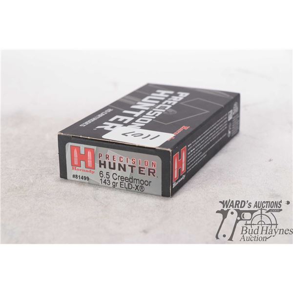 One full 20 count box Hornady precision hunter 6.5 creedmoor 143 gr ELD-X