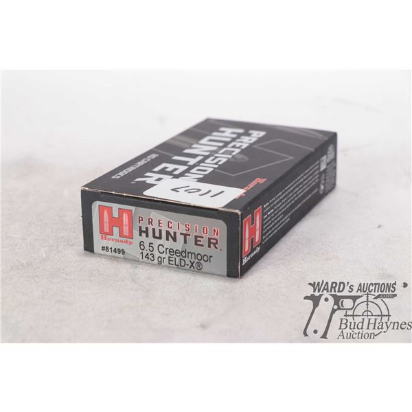 One full 20 count box Hornady precision hunter 6.5 creedmoor 143 gr ELD-X