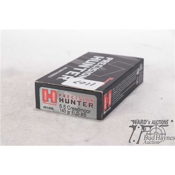 One full 20 count box Hornady precision hunter 6.5 creedmoor 143 gr ELD-X