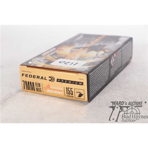 One full 20 count box Federal premium 7mm rem mag 155 gr terminal ascent