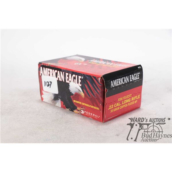 One full 400 count box American Eagle .22 LR 38 gr copper plated HP