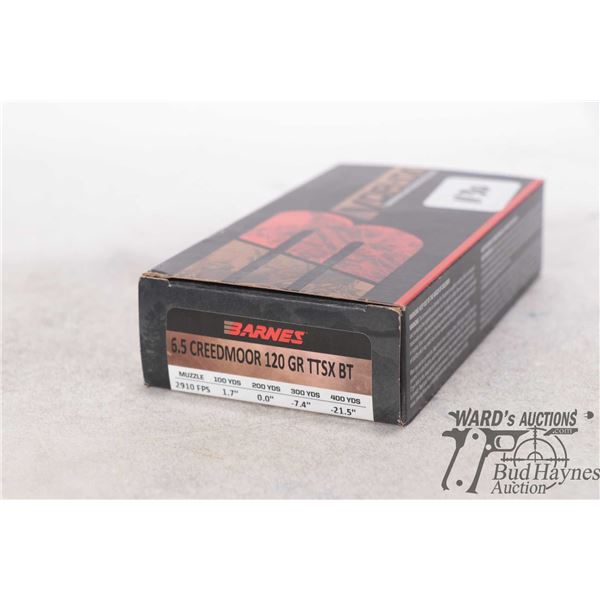 One full 20 count box Barnes 6.5 creedmoor 120 gr TTSX-BT