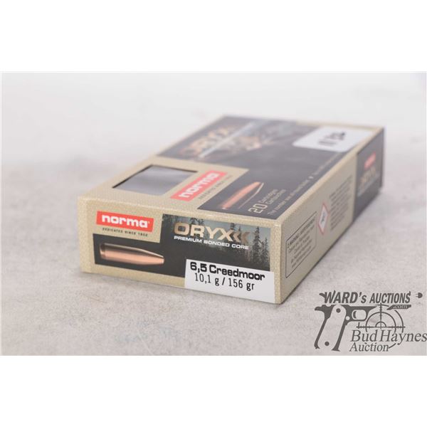 One full 20 count box Norma Oryx 6.5 creedmoor 156 gr premium bonded core