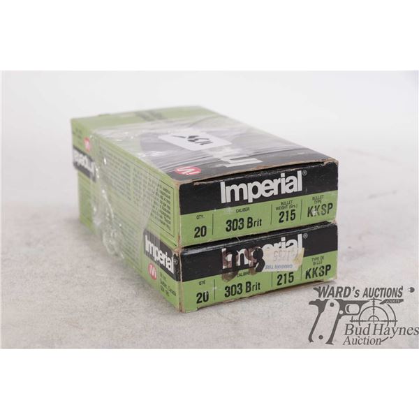 Two full 0 count boxes Imperial .303 brit 215 gr KKSP