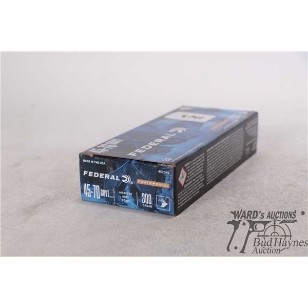 One full 20 count box Federal Power shok .45-70 govt 300 gr jacketed soft point
