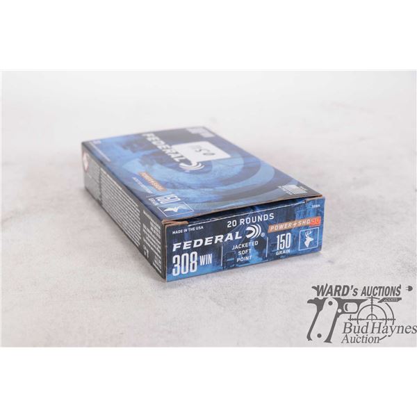 1 full 20 count box of Federal Power Shok 308 win 150gr jacketed soft point