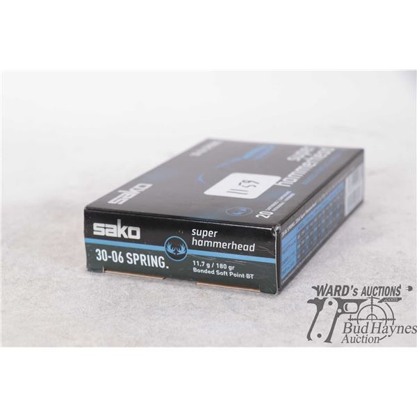 1 full 20 count box of Sako 30-06 sprg Super Hammerhead 180gr bonded soft point
