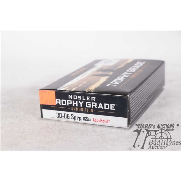 1 Partial 11 count box of Nosler Trophy grade 30-06 sprg 165gr Accubond