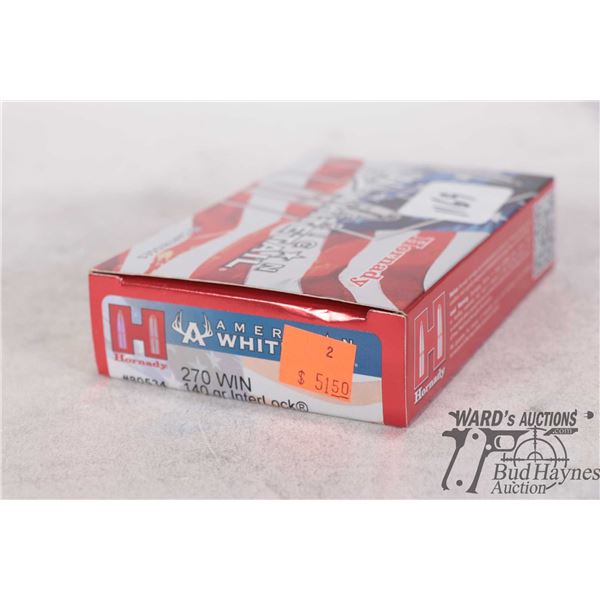 1 Full 20 count box of Hornady American Whitetail 270win 140gr Interlok
