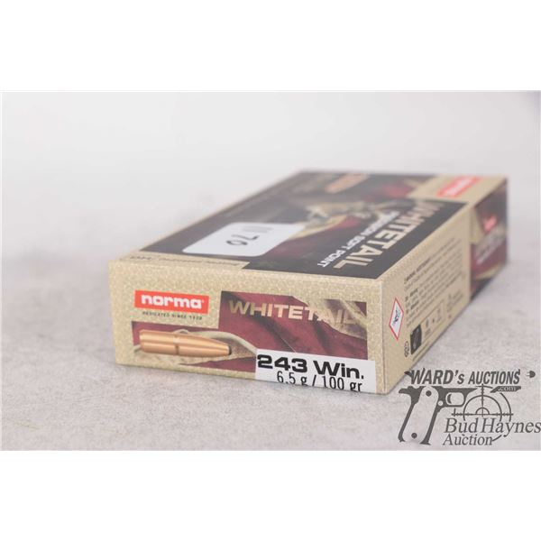 1 Full 20 count box of Norma Whitetail 243 win 100gr precision soft point