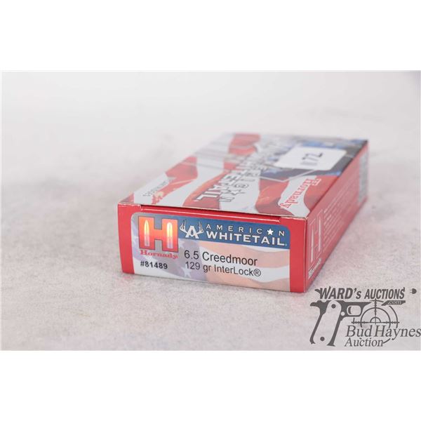 1 Full 20 count box of Hornady American Whitetail 6.5 Creedmoor 129gr Interlock